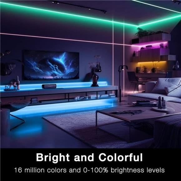 Smart WiFi Led Lights 100ft,Tuya App Controlled Led Strip Lights,Work with Alexa - Picture 3 of 6